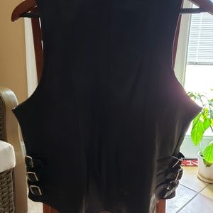 women's leather motor cycle Vest